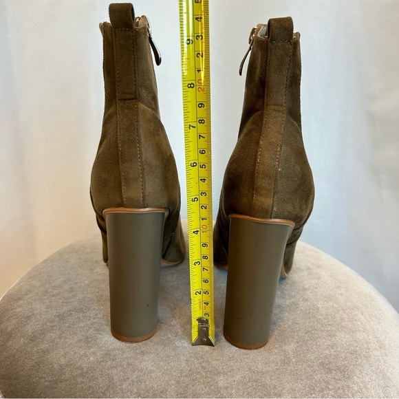CAPE Robbin olive green suede ankle boots Sz 8.5 - Picture 5 of 8